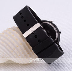 Dijital Led Tasarım Siyah Renkli Silikon Kordonlu Unisex Kol Saati ST-303518