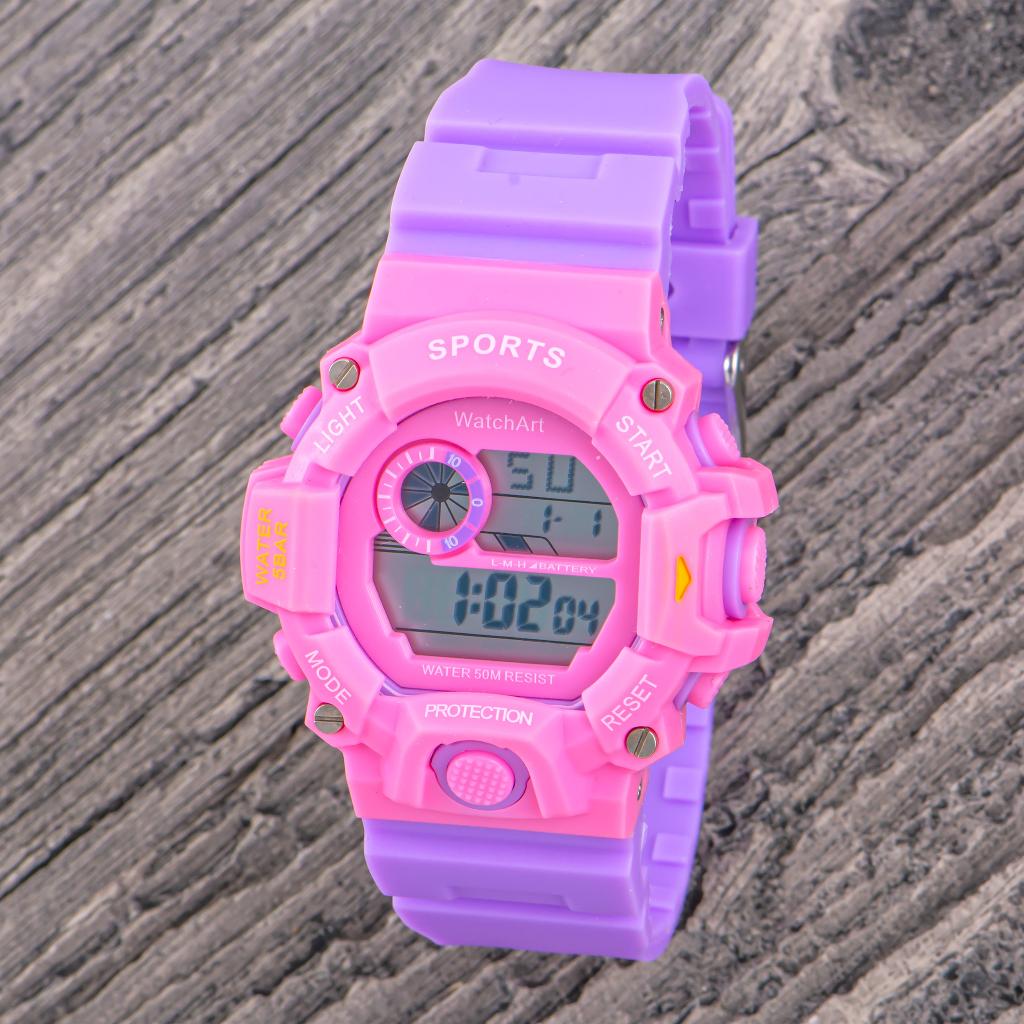 Pinkoli Dijital Su Geçirmez Spor Çocuk Kol Saat Alarm Kronometre Takvim ST-304367