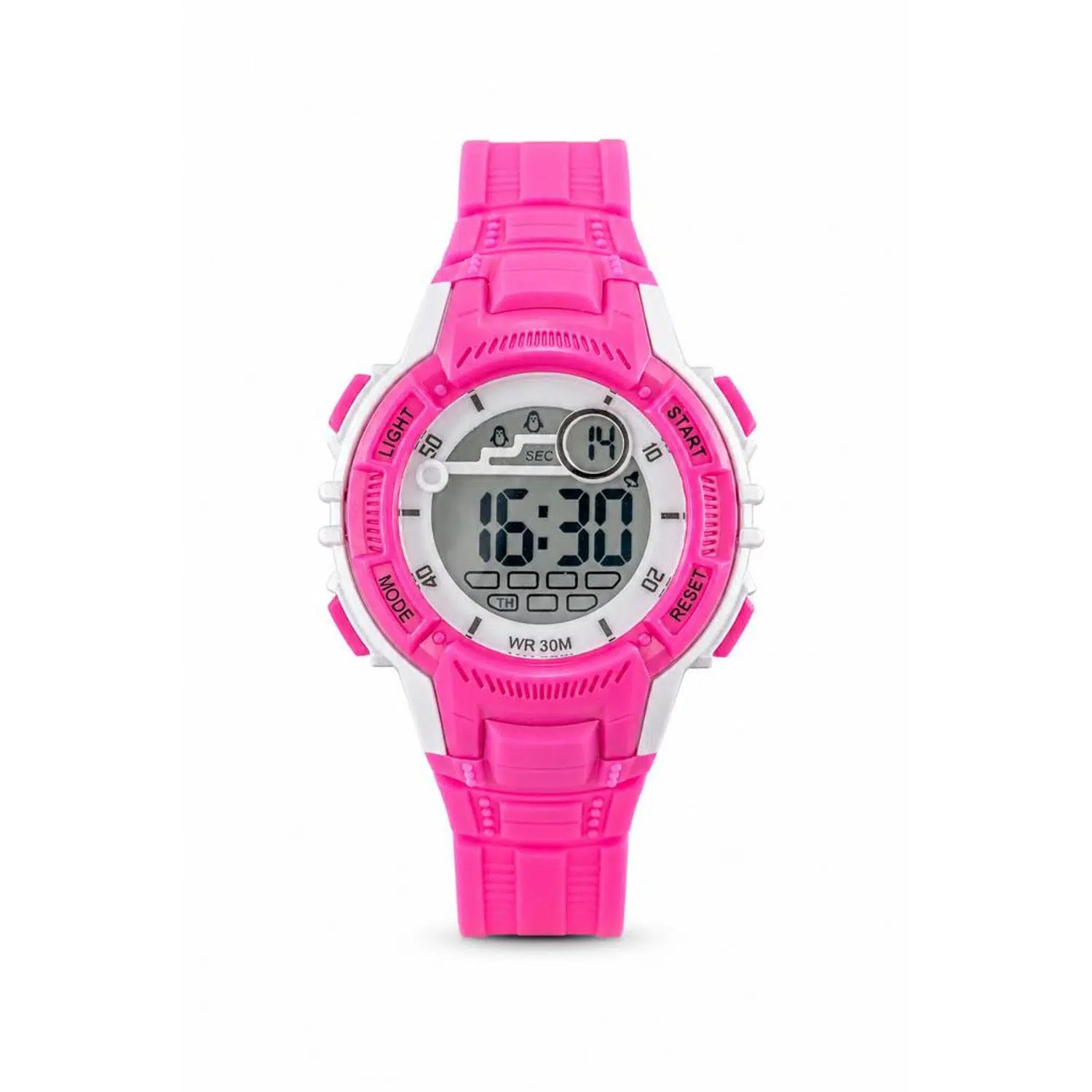 Kız Çocuk Pembe Dijital Spor Silikon Kordon Kol Saati ST-304432